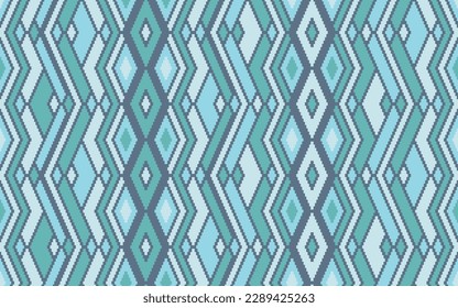 Asymmetrical rhombus ethnic motifs vector geometric pattern. Embroidery batik patchwork native indian ornament. Textile repeat pattern. Interior decor boho ornament. Cute background.
