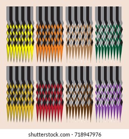 Asymmetrical Rhombus Pattern in Different Colors