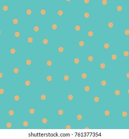 Asymmetrical Seamless Blue Fun Banner of Circles, Spheres, Donuts Background, Modern Stylish Dot Template, Halftone Illustration, Irregular Shapes, Trendy Print, Dotted Swiss