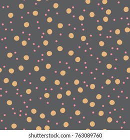 Asymmetrische, nahtlose dunkle Banner der Kreise, Spheres, Donuts-Hintergrund, moderne Stilvorlage, Halftone-Illustration, unregelmäßige Formen, Trenddruck, dotted Swiss
