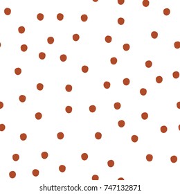 Asymmetrical Seamless White Banner of Circles, Spheres, Donuts Background, Modern Stylish Dot Template, Halftone Illustration, Irregular Shapes, Trendy Print, Dotted Swiss