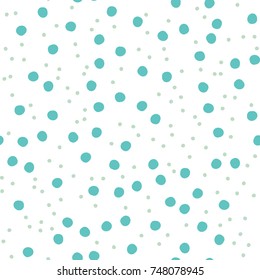 Asymmetrical Seamless Winter Snow Banner of Circles, Spheres, Donuts Background, Modern Stylish Dot Template, Halftone Illustration, Irregular Shapes, Trendy Print, Dotted Swiss
