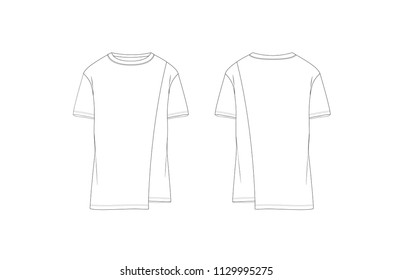Asymmetrical Shape Mens T Shirt Flat Stock Vector (Royalty Free) 1129995275