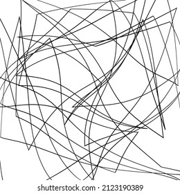 Asymmetrical texture with chaotic  lines. Overlay texture for your amazing design. Grain Urban Dust Distress grunge background. Black and white. Abstract geometric pattern. Vector illustration