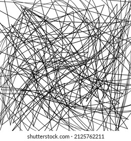 Asymmetrical texture with chaotic  lines. Overlay texture for your amazing design. Grain Urban Dust Distress grunge background. Black and white. Abstract geometric pattern. Vector illustration

