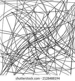 Asymmetrical texture with chaotic  lines. Overlay texture for your amazing design. Grain Urban Dust Distress grunge background. Black and white. Abstract geometric pattern. Vector illustration
