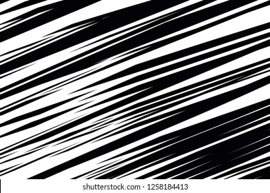 Asymmetrical texture with random chaotic diagonal lines. Overlay texture for your amazing design. Grain Urban Dust Distress. Black and white. Abstract geometric pattern. Vector illustration