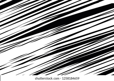 Asymmetrical texture with random chaotic diagonal lines. Overlay texture for your amazing design. Grain Urban Dust Distress. Black and white. Abstract geometric pattern. Vector illustration