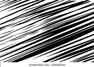 Asymmetrical texture with random chaotic diagonal lines. Overlay texture for your amazing design. Grain Urban Dust Distress. Black and white. Abstract geometric pattern. Vector illustration