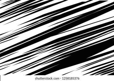 Asymmetrical texture with random chaotic diagonal lines. Overlay texture for your amazing design. Grain Urban Dust Distress. Black and white. Abstract geometric pattern. Vector illustration
