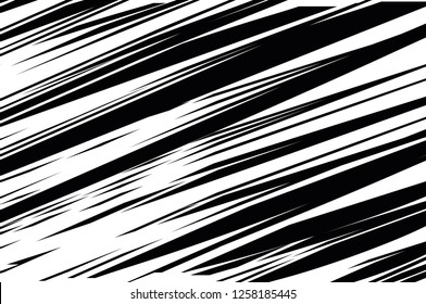Asymmetrical texture with random chaotic diagonal lines. Overlay texture for your amazing design. Grain Urban Dust Distress. Black and white. Abstract geometric pattern. Vector illustration