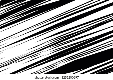 Asymmetrical texture with random chaotic diagonal lines. Overlay texture for your amazing design. Grain Urban Dust Distress. Black and white. Abstract geometric pattern. Vector illustration