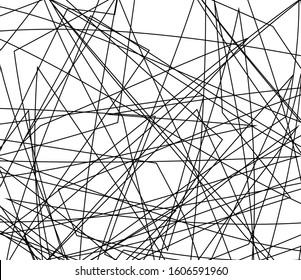 Asymmetrical texture with random chaotic diagonal lines. Overlay texture for your amazing design. Grain Urban Dust Distress. Black and white. Abstract geometric pattern. Vector illustration 