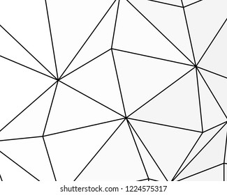 Asymmetrical texture with random chaotic lines, abstract geometric pattern. Black and white vector illustration of design element for creating modern art backgrounds, patterns. Grunge urban style.