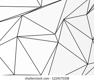 Asymmetrical texture with random chaotic lines, abstract geometric pattern. Black and white vector illustration of design element for creating modern art backgrounds, patterns. Grunge urban style.