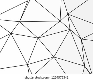 Asymmetrical texture with random chaotic lines, abstract geometric pattern. Black and white vector illustration of design element for creating modern art backgrounds, patterns. Grunge urban style.