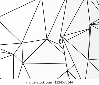 Asymmetrical texture with random chaotic lines, abstract geometric pattern. Black and white vector illustration of design element for creating modern art backgrounds, patterns. Grunge urban style.