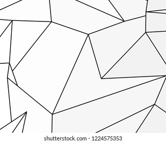 Asymmetrical texture with random chaotic lines, abstract geometric pattern. Black and white vector illustration of design element for creating modern art backgrounds, patterns. Grunge urban style.