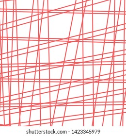 Asymmetrical texture with random chaotic lines, abstract geometric pattern. Black and white vector illustration of design element for creating modern art backgrounds, patterns. Grunge urban style