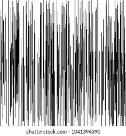 Asymmetrical texture with straight vertical lines, abstract geometric pattern. Black and white vector illustration, design element for creating modern art backgrounds, patterns. Grunge urban style.