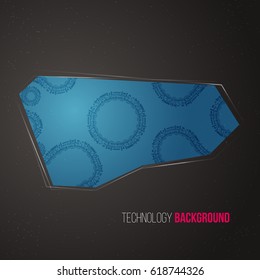 Asymmetrical vector background white metal frame on a black background. Vector Illustration.