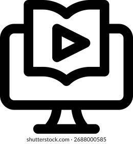 Ícone Estrutura de Tópicos do Asynchronous Learning, Online Learning, Video Learning