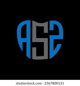 ASZ letter logo creative design. ASZ unique design.
