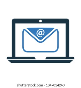 At, email, icon. Editable vector isolated on a white background.