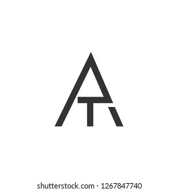 "AT" Letter Company Logo Template