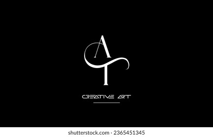 AT, TA, A, T abstract letters logo monogram