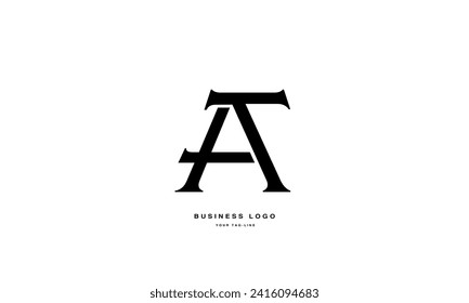 AT, TA, A, T, Abstract Letters Logo Monogram