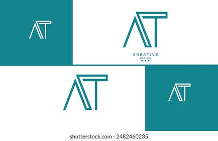 AT, TA, A, T, Abstract Letters Logo Monogram