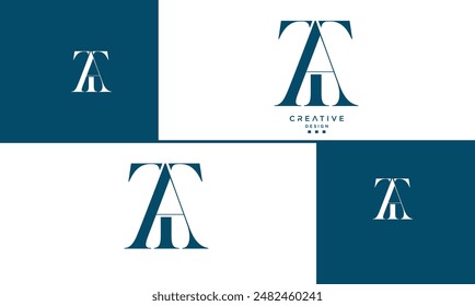 AT, TA, A, T, Abstract Letters Logo Monogram