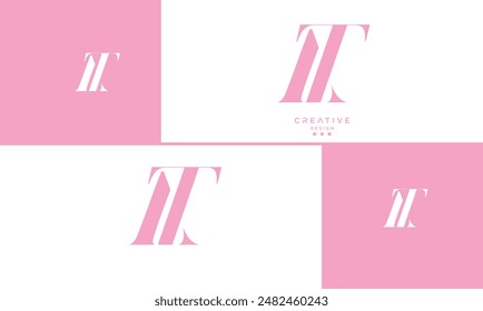 AT, TA, A, T, Abstract Letters Logo Monogram