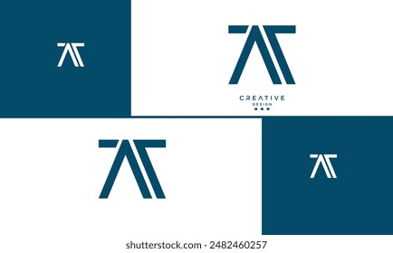 AT, TA, A, T, Abstract Letters Logo Monogram