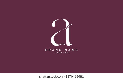 AT, TA, Abstract initial monogram letter alphabet logo design