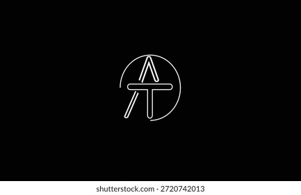 AT, TA ABSTRAKTER BUCHSTABE LOGO MONOGRAMM