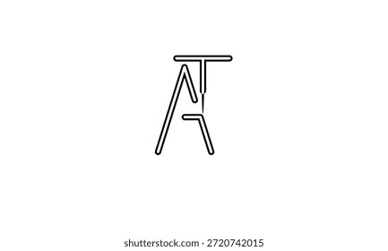 AT, TA ABSTRAKTER BUCHSTABE LOGO MONOGRAMM