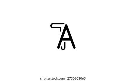 AT, TA ABSTRAKTER BUCHSTABE LOGO MONOGRAMM