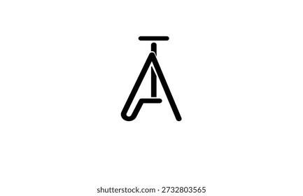 AT, TA ABSTRAKTER BUCHSTABE LOGO MONOGRAMM