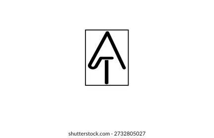 AT, TA ABSTRAKTER BUCHSTABE LOGO MONOGRAMM
