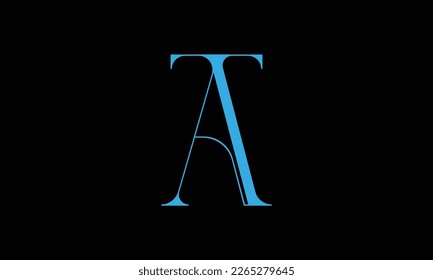 AT, TA, Abstract Letters Logo Monogram