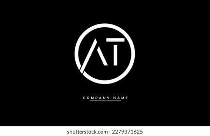 AT, TA Abstrakte Buchstaben Logo Monogramm