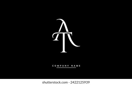 AT, TA Abstract Letters Logo Monogram