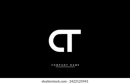 AT, TA Abstract Letters Logo Monogram