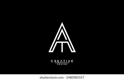 AT, TA, Abstract Letters Logo Monogram