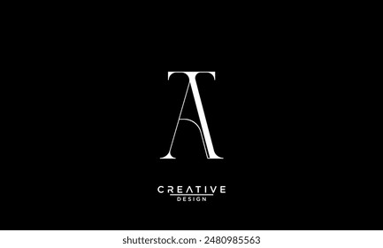 AT, TA, Abstract Letters Logo Monogram