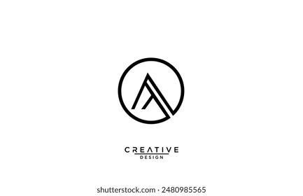 AT, TA, Abstract Letters Logo Monogram