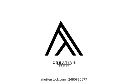 AT, TA, Abstract Letters Logo Monogram