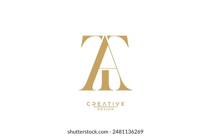 AT, TA, Abstract Letters Logo Monogram